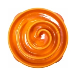 SLO-BOWL Mini - miska spowalniająca CORAL Orange, S - dla małych psów